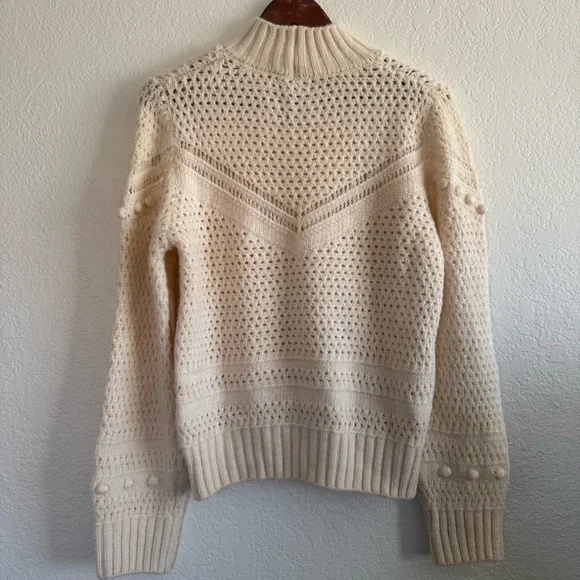 NWT Mango Openwork knit sweater, women’s Size L - Picture 10 of 13